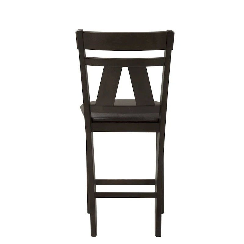 Industrial Counter Height Pub Table with 2 PU Upholstered Stools