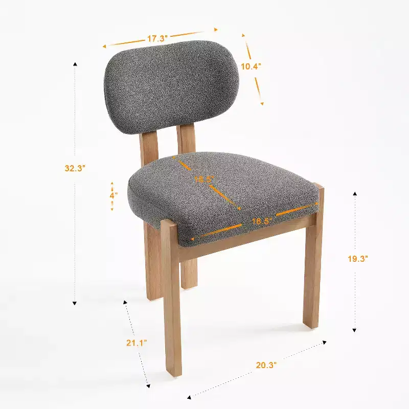 Chenille Upholstered Side Chair Dining Chairs