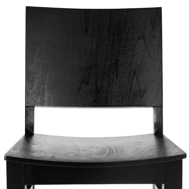 Commercial Grade Solid Beechwood Dining Chairs Set of 2 Curved Backrest 500 lbs