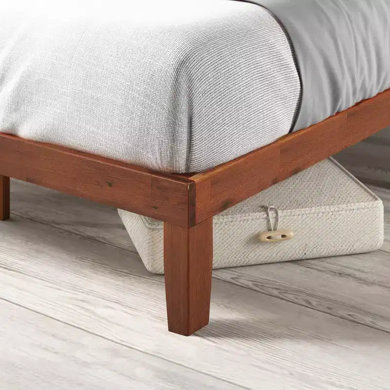 Wen Wood Platform Bed Frame Cherry - Zinus