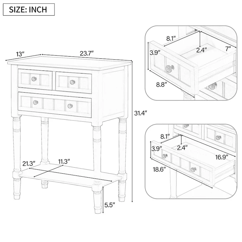 Narrow Console Table Slim Sofa Table