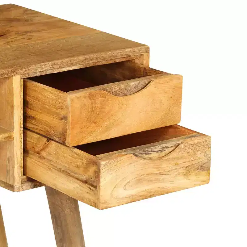 vidaXL Writing Desk Varies by piece Solid mango wood 45.3 x 18.5 x 29.9 in