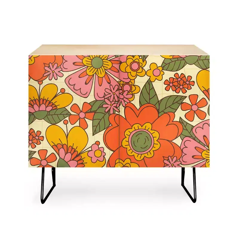 ThirtyOne Illustrations Spring in Retro Credenza - Deny Designs