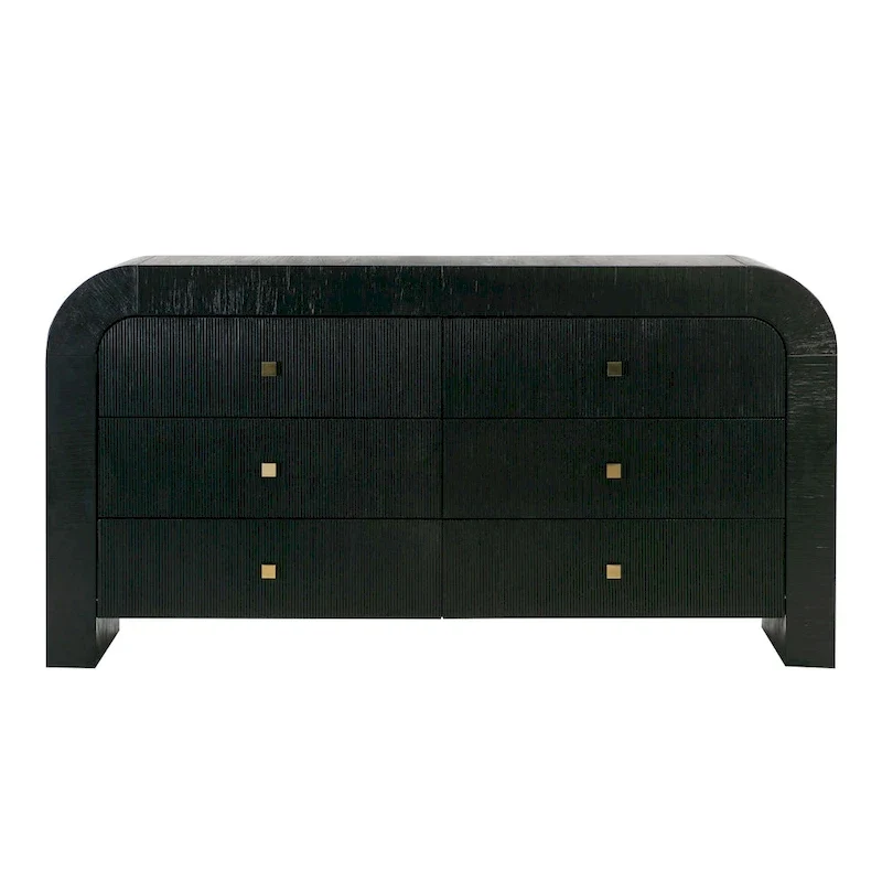 6-Drawer Dresser with Acacia Finish