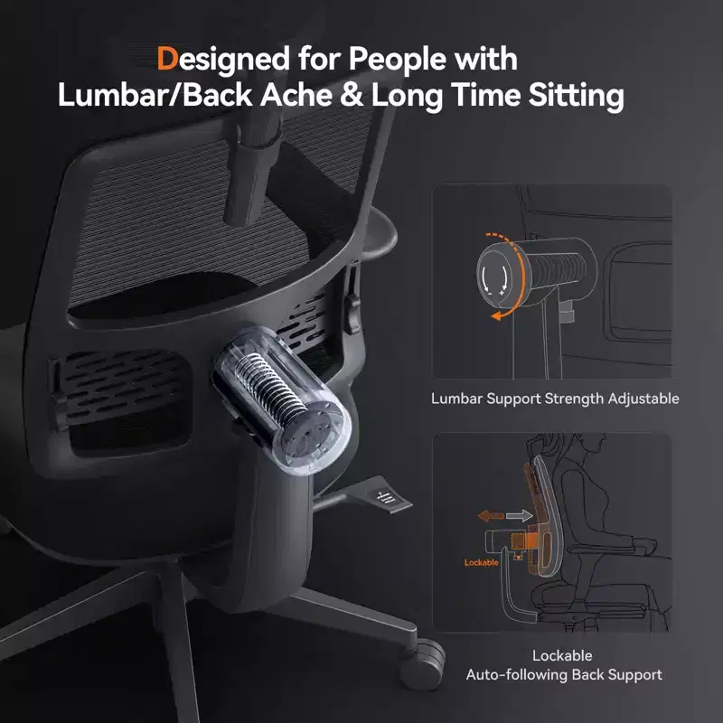 Chair with Footrest  Chair with Lumbar Support