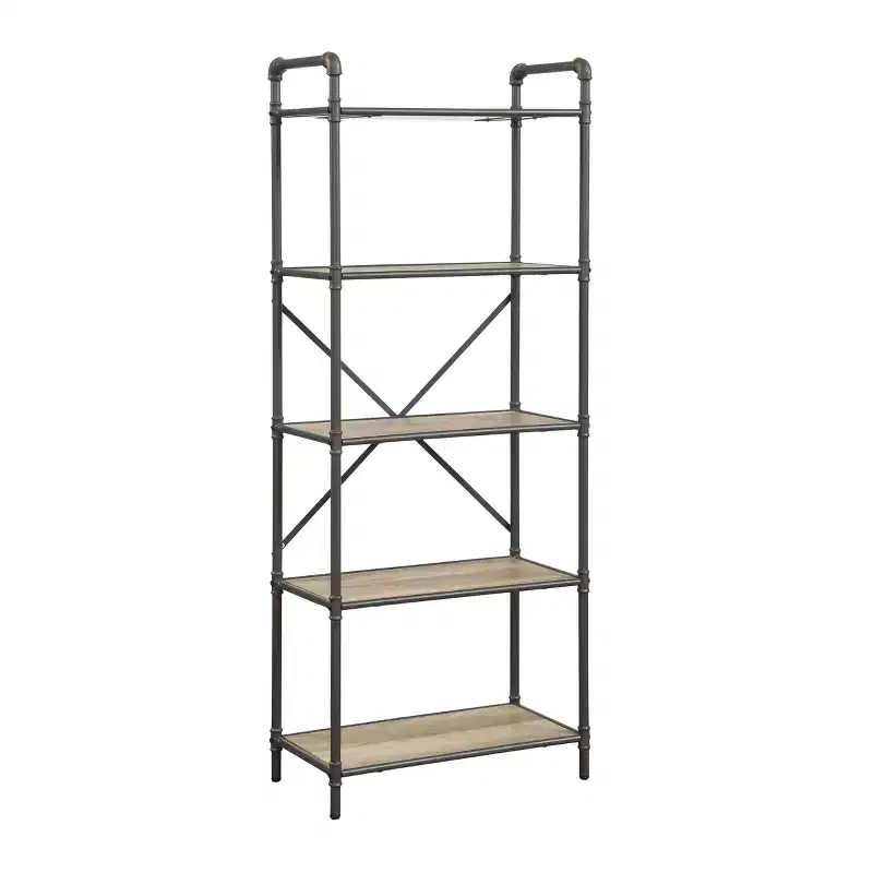 Itzel Bookcase Antique Oak/Sandy Gray - Acme Furniture
