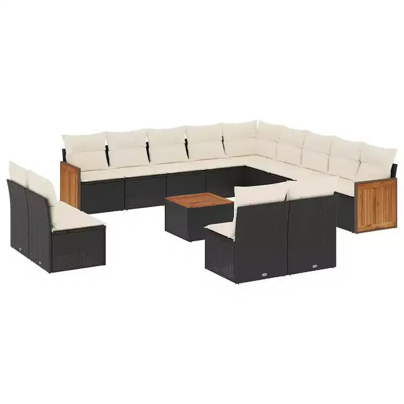 vidaXL Garden Sofa Set with Cushions in Multiple Colors and a Modern Design