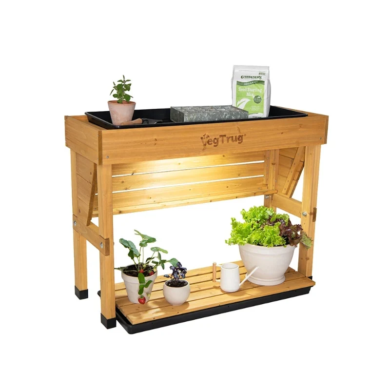 Indoor Herb Garden Workstation with 50W LED Grow Light and Planting Tray