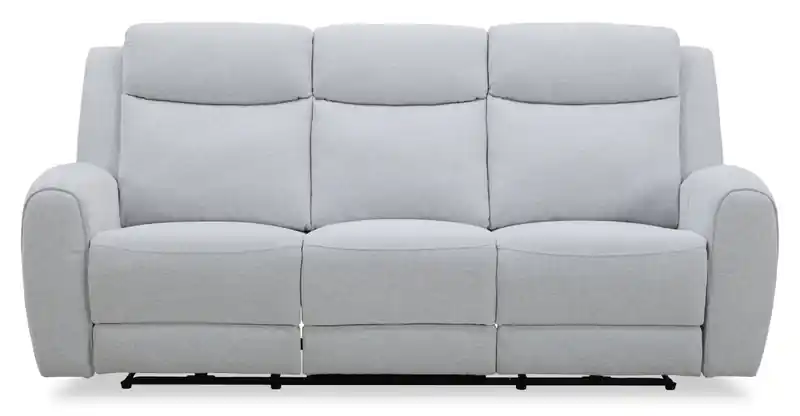 87 Fabric Power Reclining Sofa with USB Ports - Bronco Stone Grey