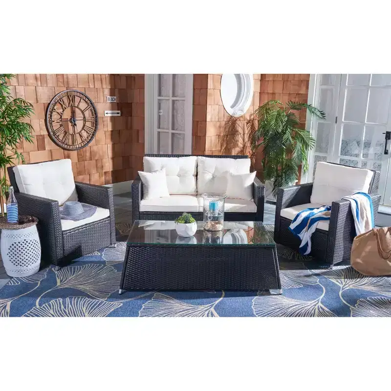 Lorma 4 Piece Living Set - Indoor/Outdoor - PAT7514 - Safavieh