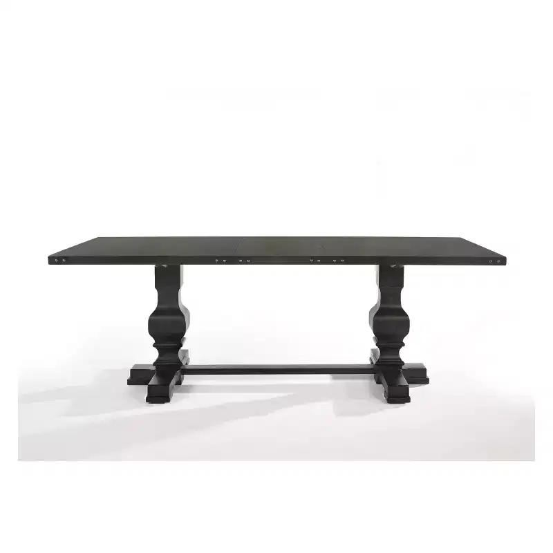 Dining Table Vintage Black - Rectangular, Non-Extension, Seats 6