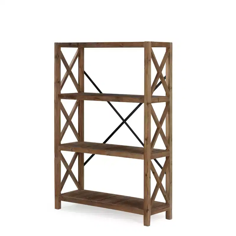 Boraam 71" Elinor Bookcase Natural/Black