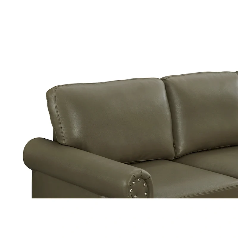 Living Room Sofa Loveseat Black Faux Leather