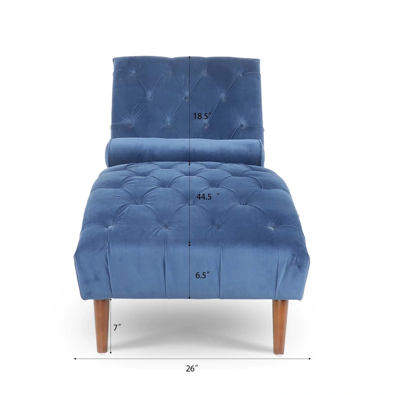 62W Upholstered Chaise Lounge