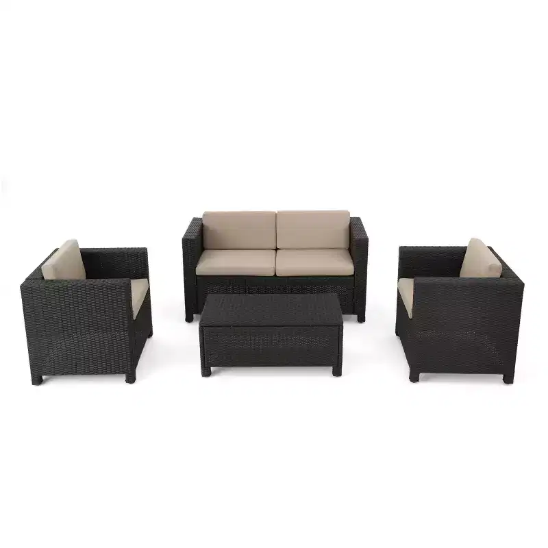 Christopher Knight Home Paddy Outdoor Rattan and Iron Adjustable Chaise Lounge with Cover