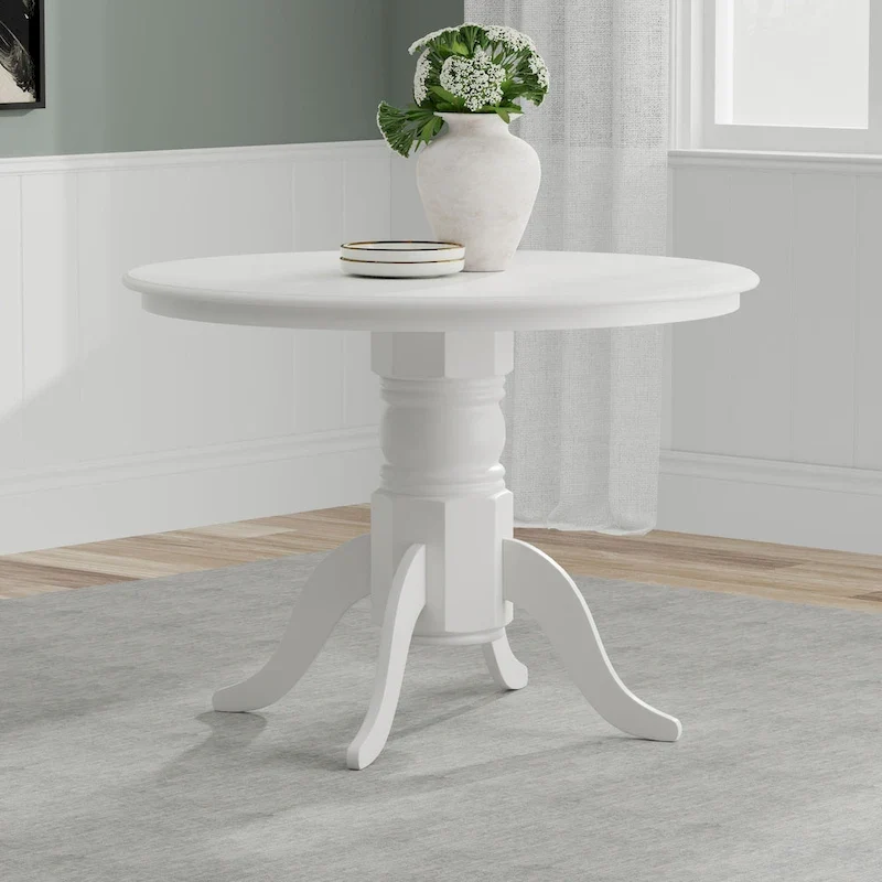 42 Round Wood Pedestal Dining Table