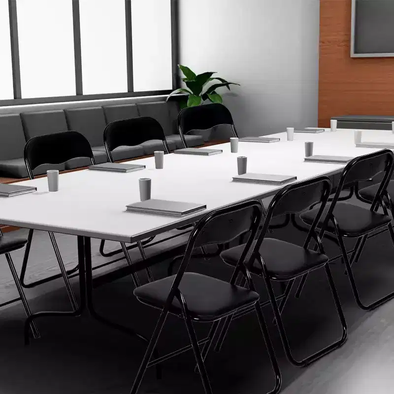 Folding Chairs, Outdoor & Indoor Event Portable Metal Folding Chairs with Cushion, Non-Slip Feet Pads Stackable Chairs