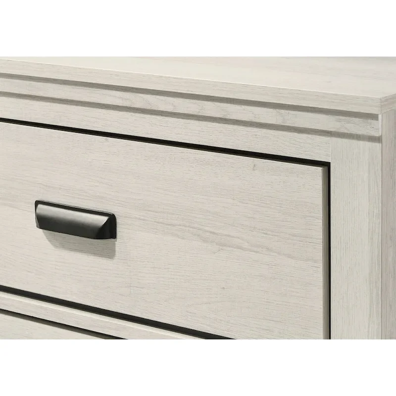 Edyth 6 Piece White LED Panel Bedroom Set