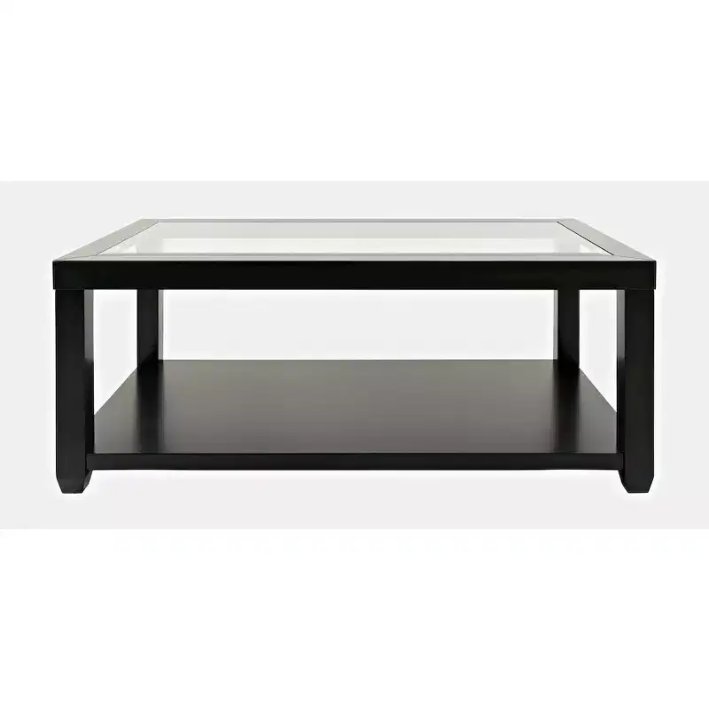 Contemporary Rectangular Glass Inlay Coffee Table