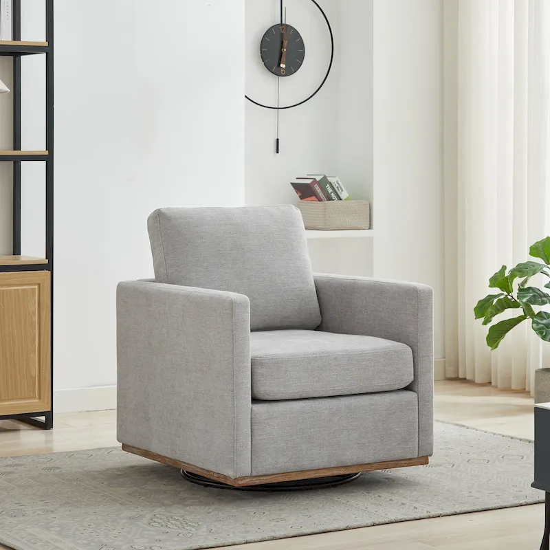 Modern Chenille Swivel Accent Chair
