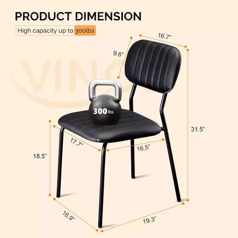 Karl Home Upholstered Stackable Chair (Set Of 4)