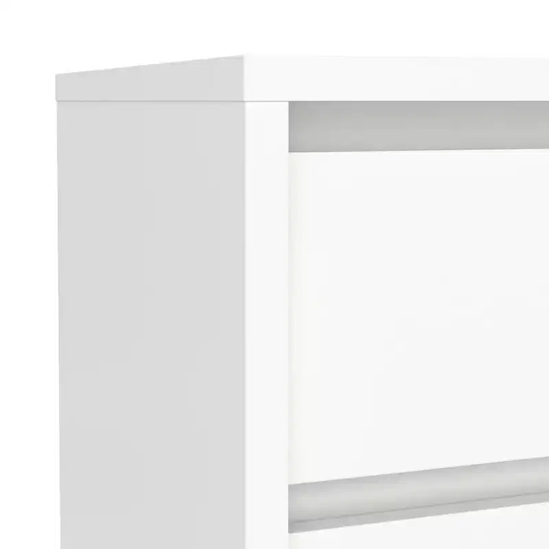 2-Drawer Nightstand, Jackson Hickory/White High Gloss & White, Single