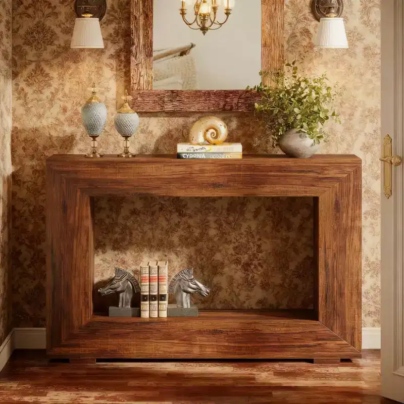 Wood 4-Tier End Table, 33.46