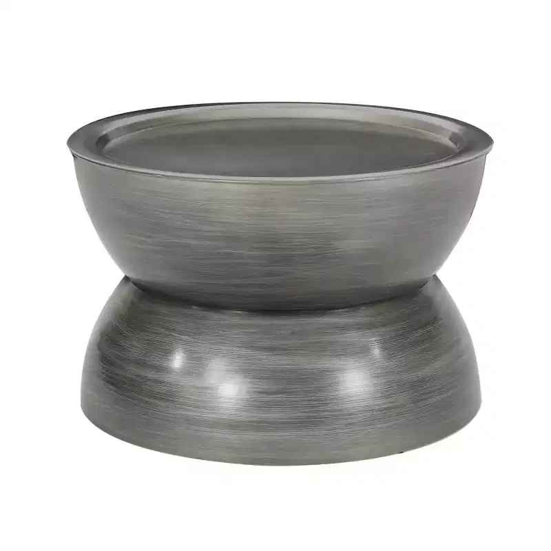 Christopher Knight Home Minkler Hourglass Coffee Table Brushed Antique Silver