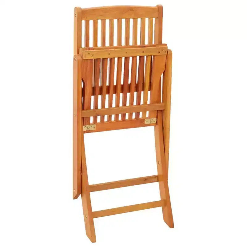 vidaXL Garden Chair Set of 2 Natural wood Solid eucalyptus wood Standard