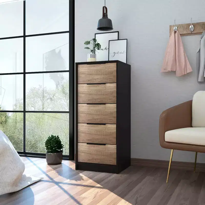 5-Drawer Dresser - Wood Laminate, Painted Finish, Anti-Tip Hardware