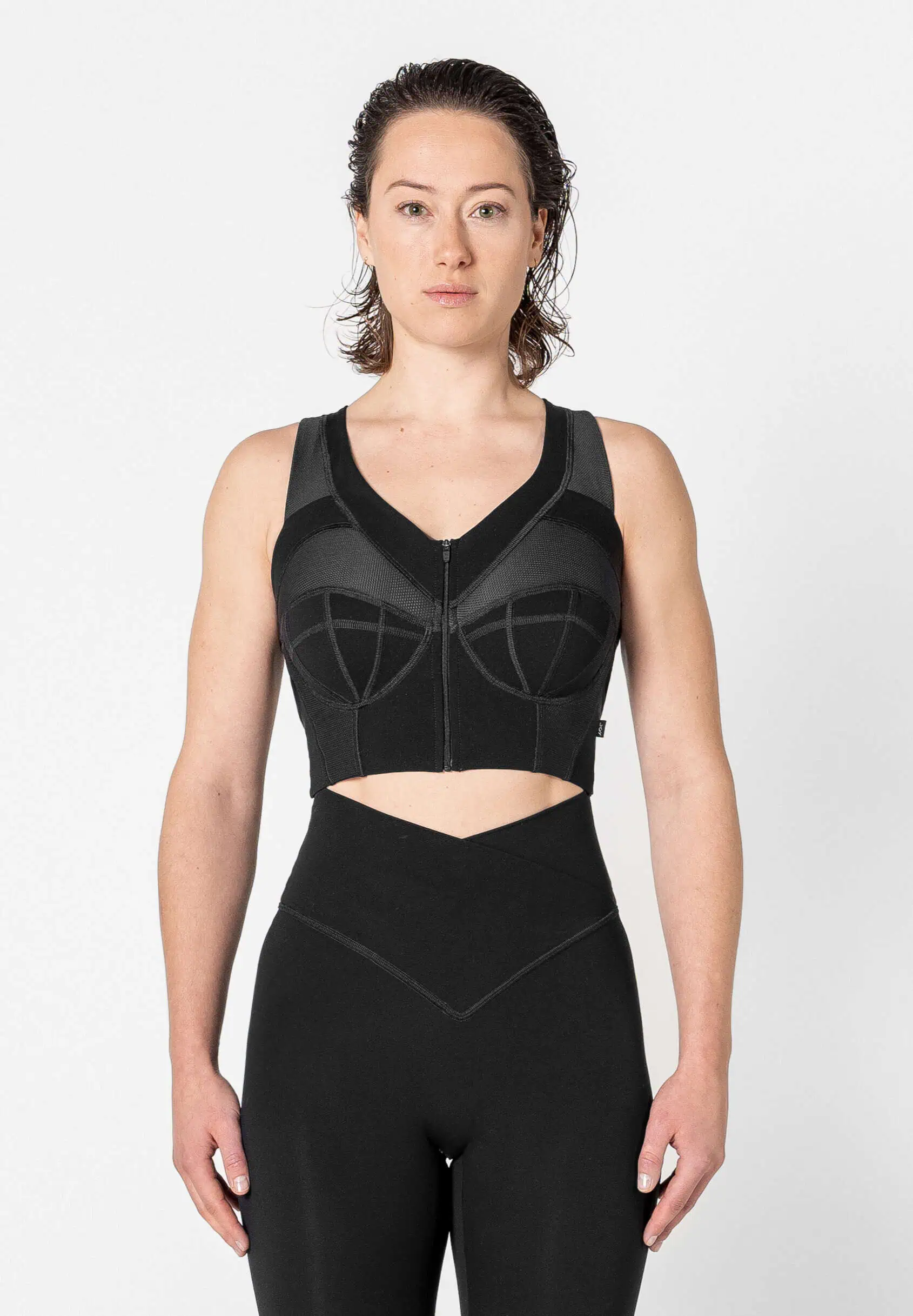 Corset Bustier Sports Bra Mesh