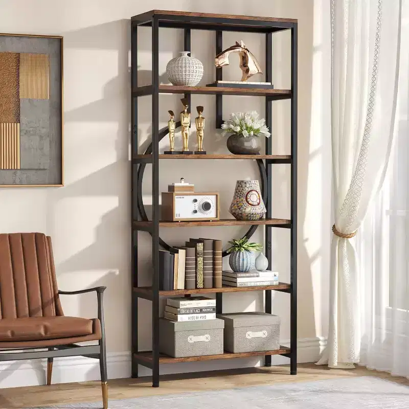 70.87 6-Tier Tall Bookcase