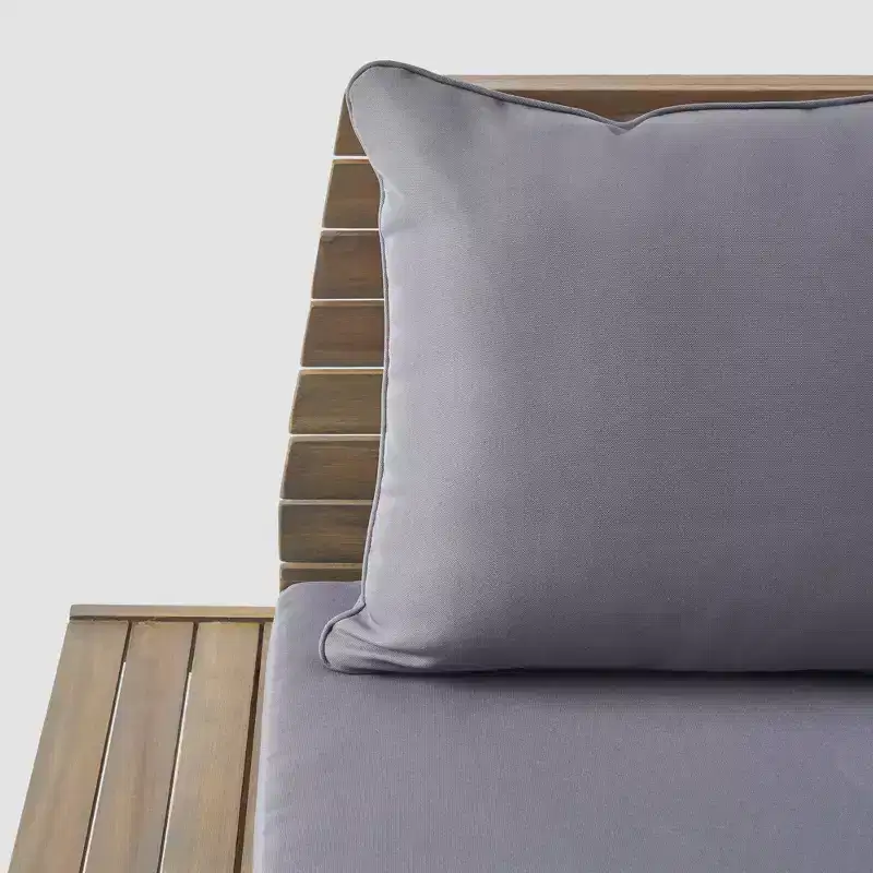 Sedona 2pk Acacia Wood Club Chairs Gray/Dark Gray - Christopher Knight Home: Weather-Resistant Patio Accent Chairs