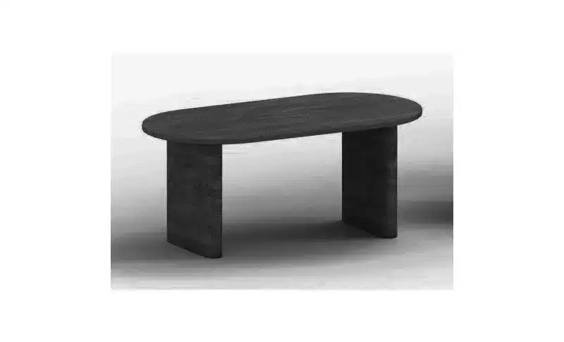 70.8 Modern Oval Dining Table for 6-8  Sturdy Kitchen Table with Wooden Strip Base for Kitchen, Living Room, Office and Restaurant