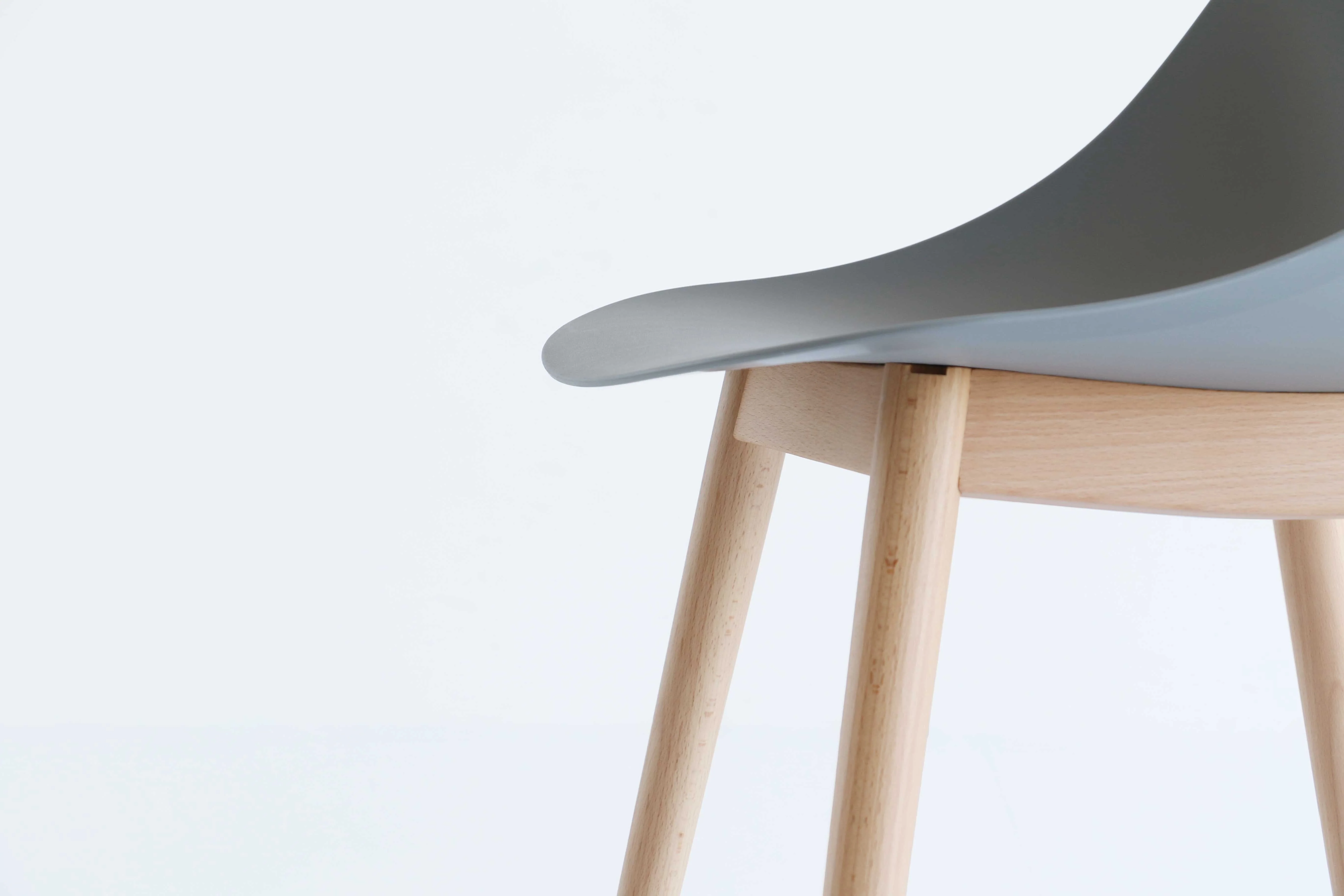 Gray Wood Side Chair