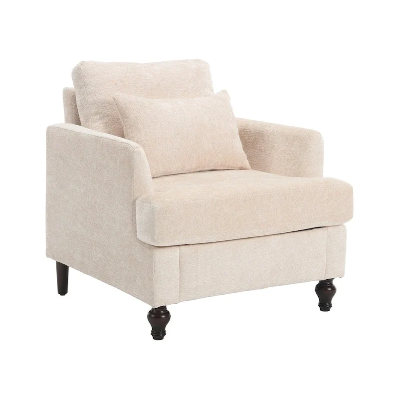 Wooden Frame Armchair, Modern Accent Chair Lounge Chair