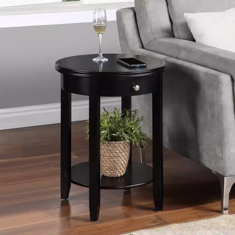 American Heritage Baldwin 1 Drawer End Table with Shelf - Breighton Home