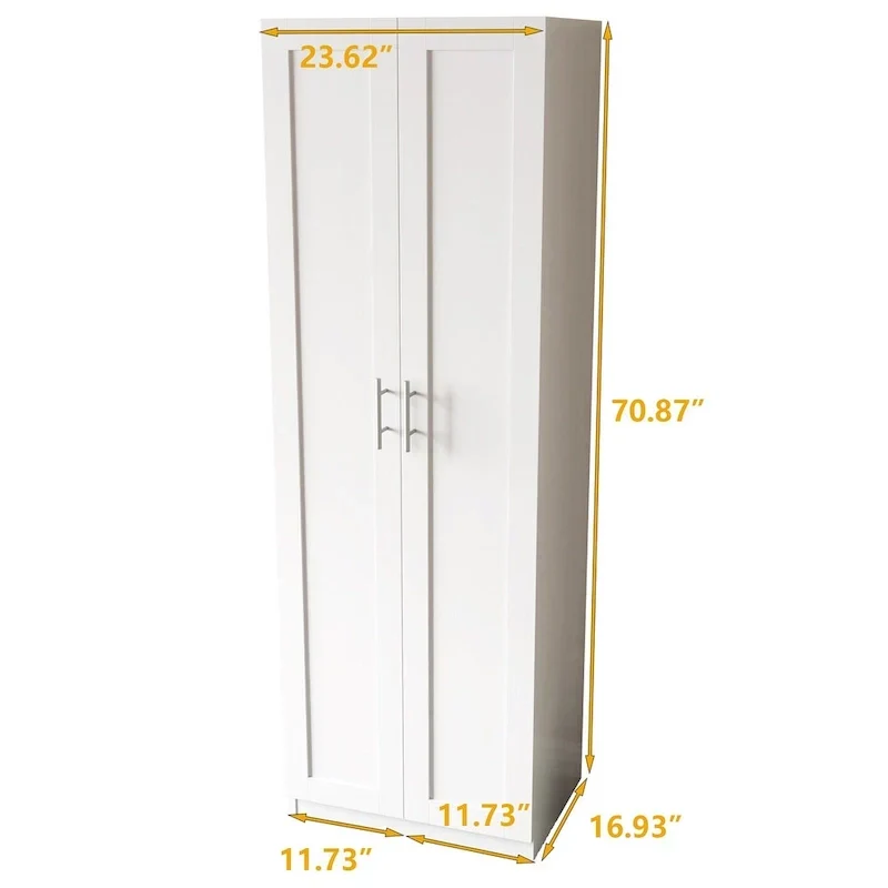 High Wardrobe/Armoires with 3 Shelves