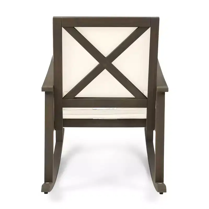 Christopher Knight Home Murad Modern Patio Acacia Wood Rocking Chair with Cushions