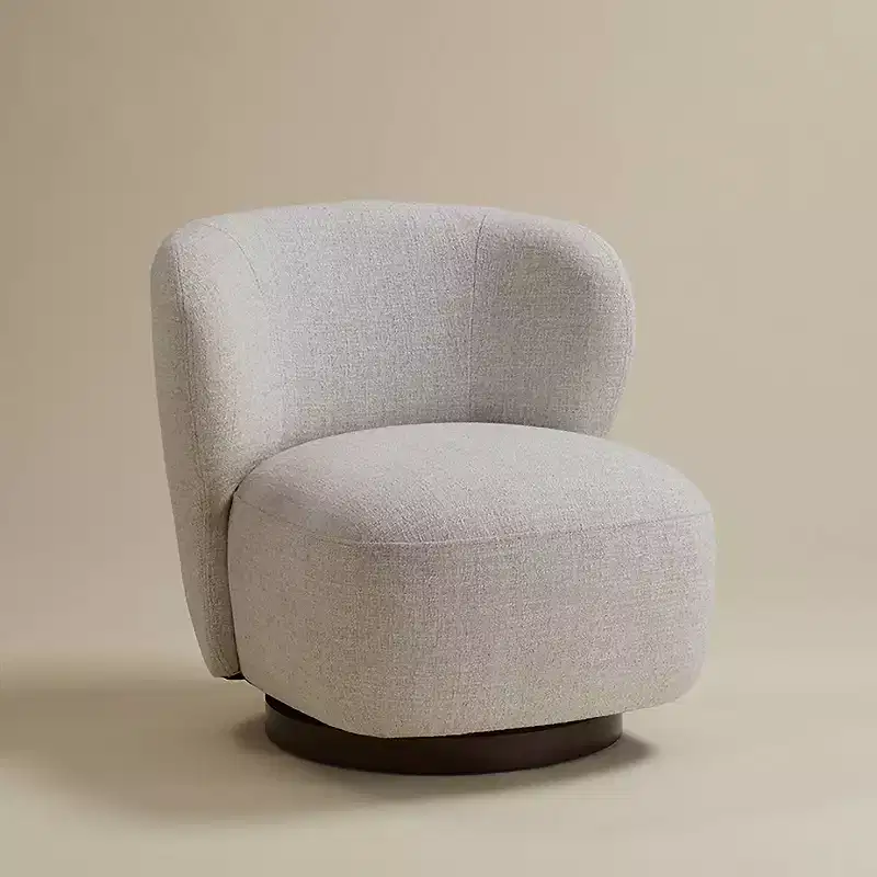 Off-White Occasional Swivel Chair, 30