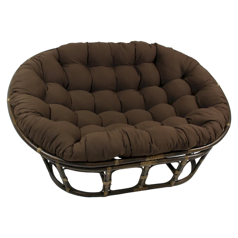 65-inch by 48-inch Solid Twill Double Papasan Cushion (Cushion Only)