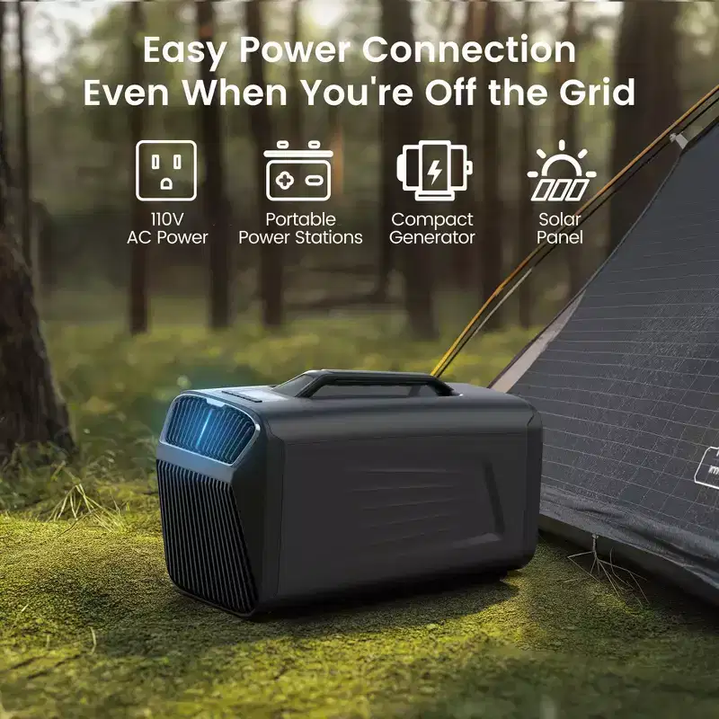 Waykar 5000 BTU 3-in-1 Portable Air Conditioner with Dehumidifier and Remote Control for Tent, Camping & RV