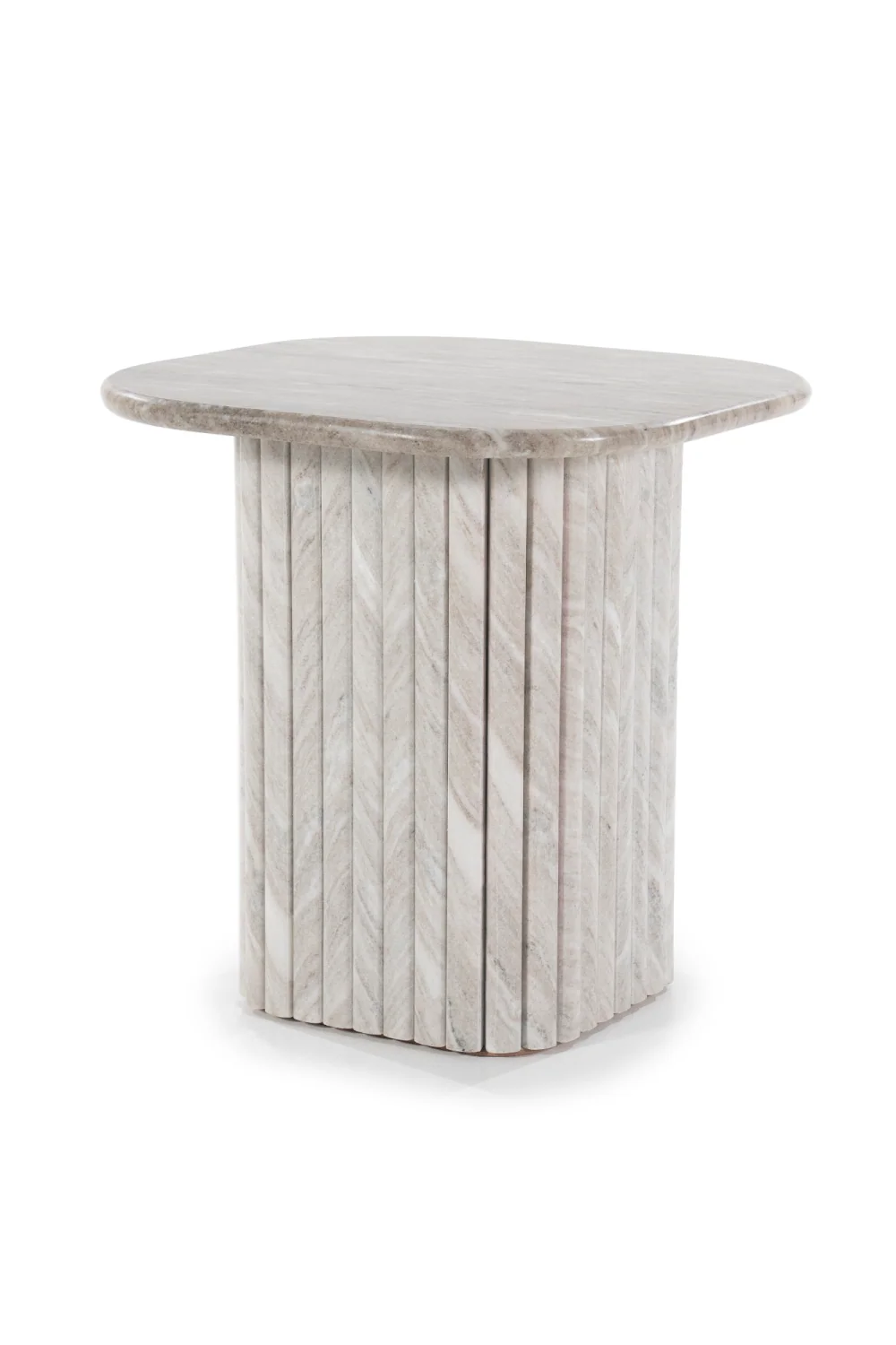Gray Marble Side Table