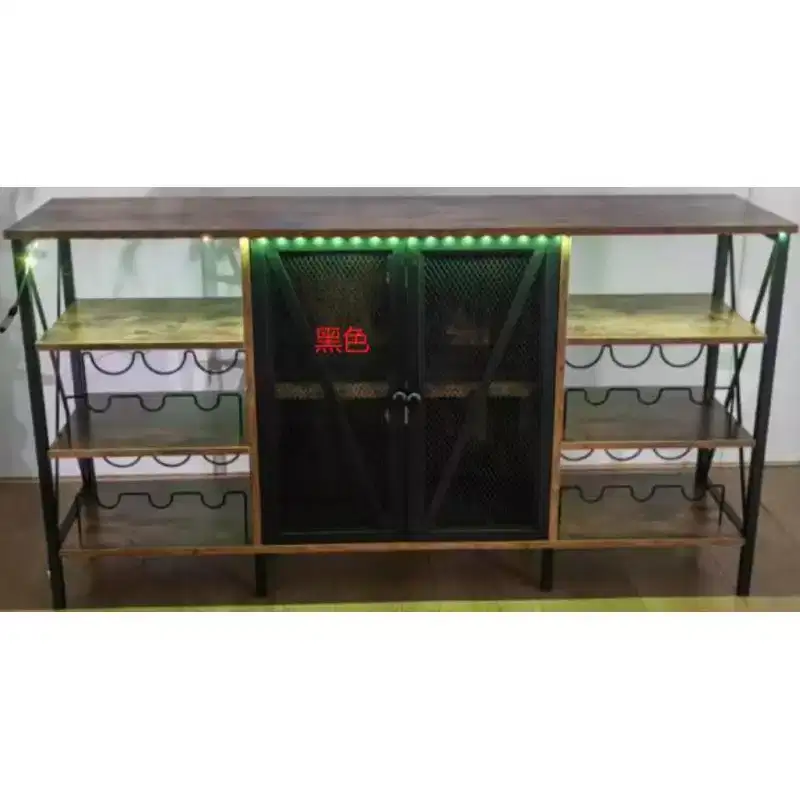 Metal & Board Wine Cabinet No Additional Accessories