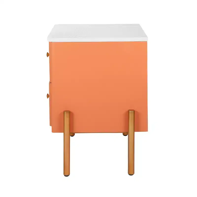Christopher Knight Home Eilidh Modern Wood and Metal Nightstand with 2 Drawers