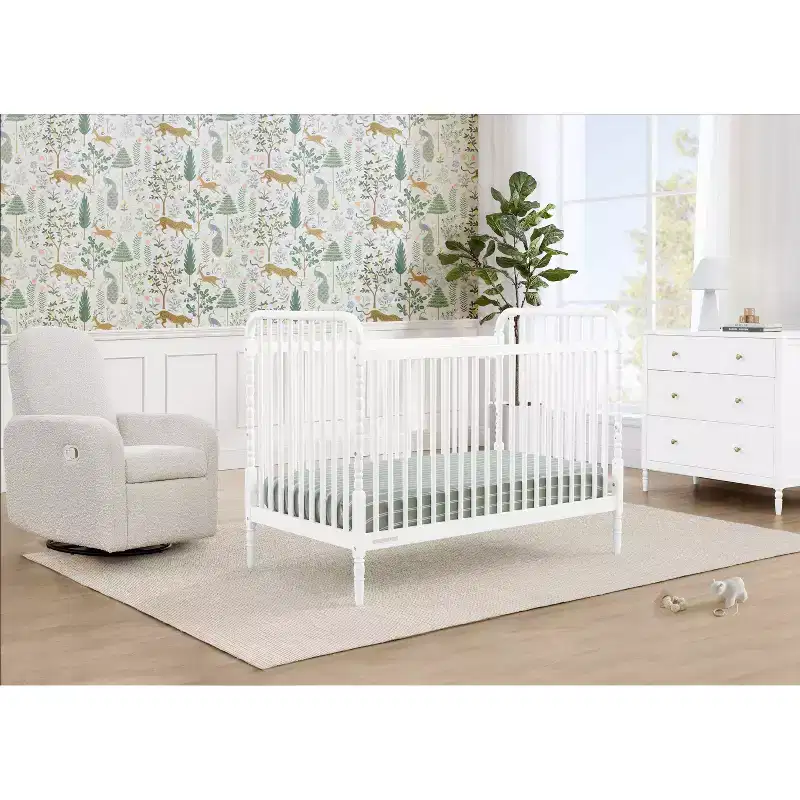 Wood 4-in-1 Convertible Baby Crib 55''W x 30.5''D x 41''H