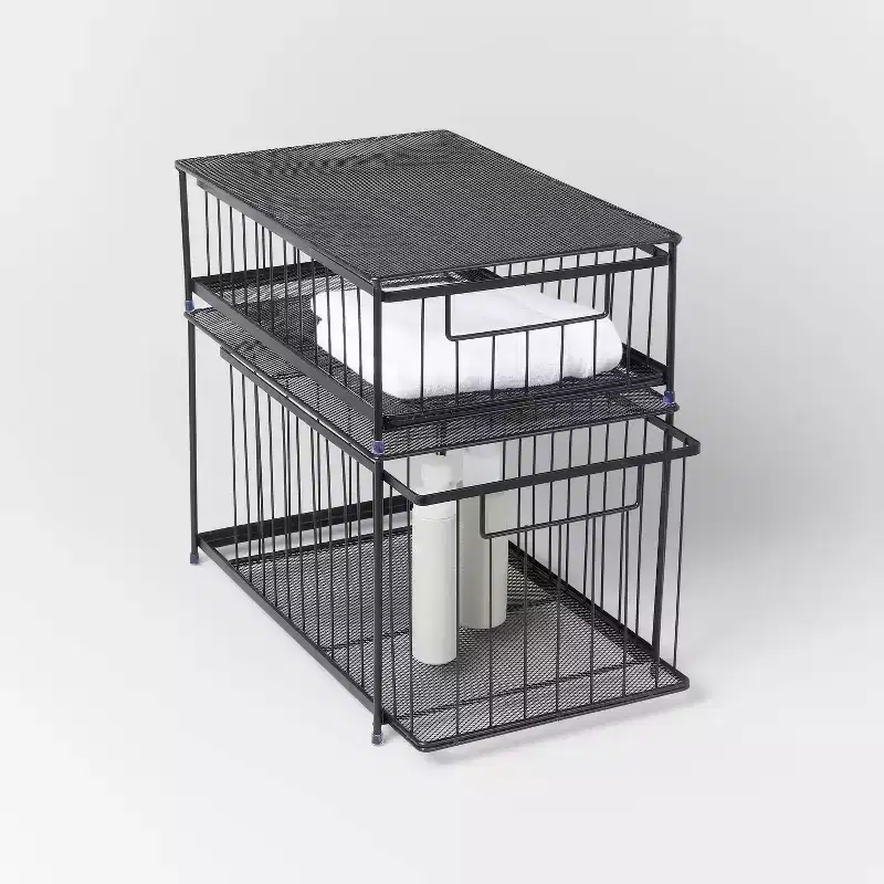 Large Stackable Steel Slide Out Drawer