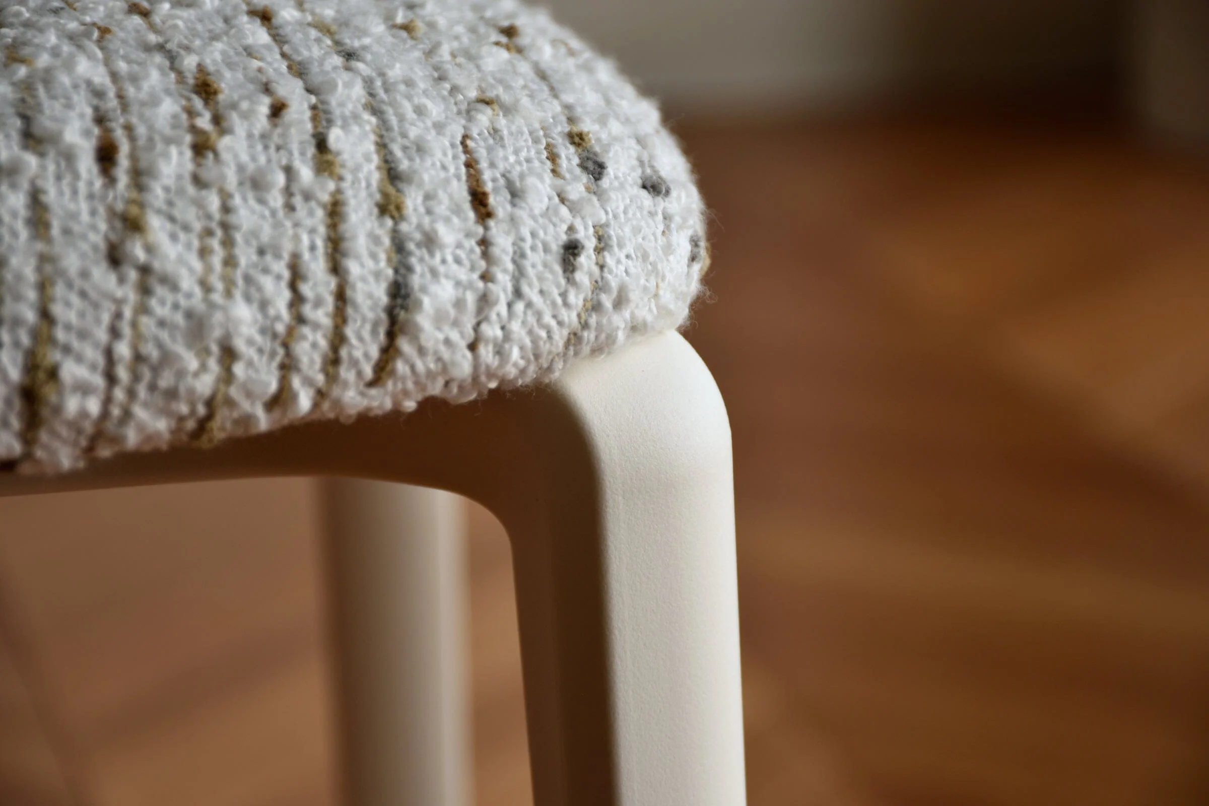 White Upholstered Accent Chair