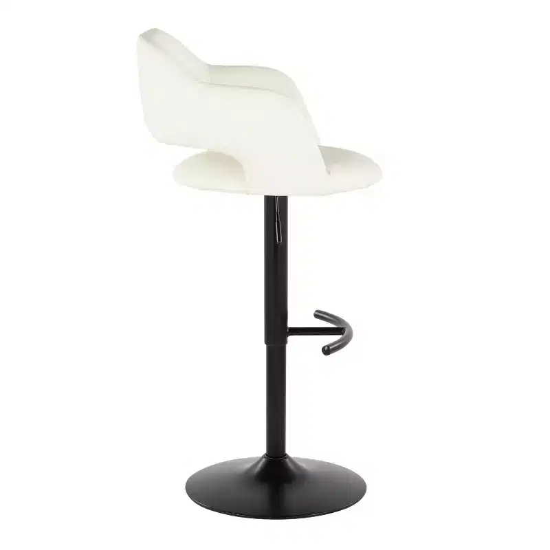 LumiSource Set of 2 Margarite Adjustable Barstools Black PU