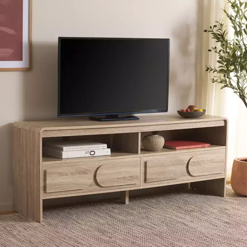 Arsenio 2 Drawer 2 Shelf Media Stand - MED3100 - Safavieh